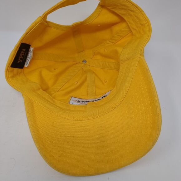 Slippery Slideback Hat Yellow One Size Adjustable Embroidered 6 Panel Cotton YRN - Picture 6 of 8